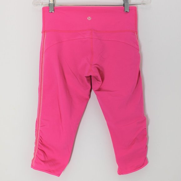 LULULEMON Power Flow Crop Legging Pinkalicious 6 - Picture 4 of 7